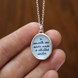 Gift for Hard Times - Struggle- Achievement - Hard Work- Friendship - Family - Support - Sterling Necklace Pendant on Chain