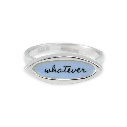 Whatever - Funny Enamel and Sterling Silver Ring to get you through the day