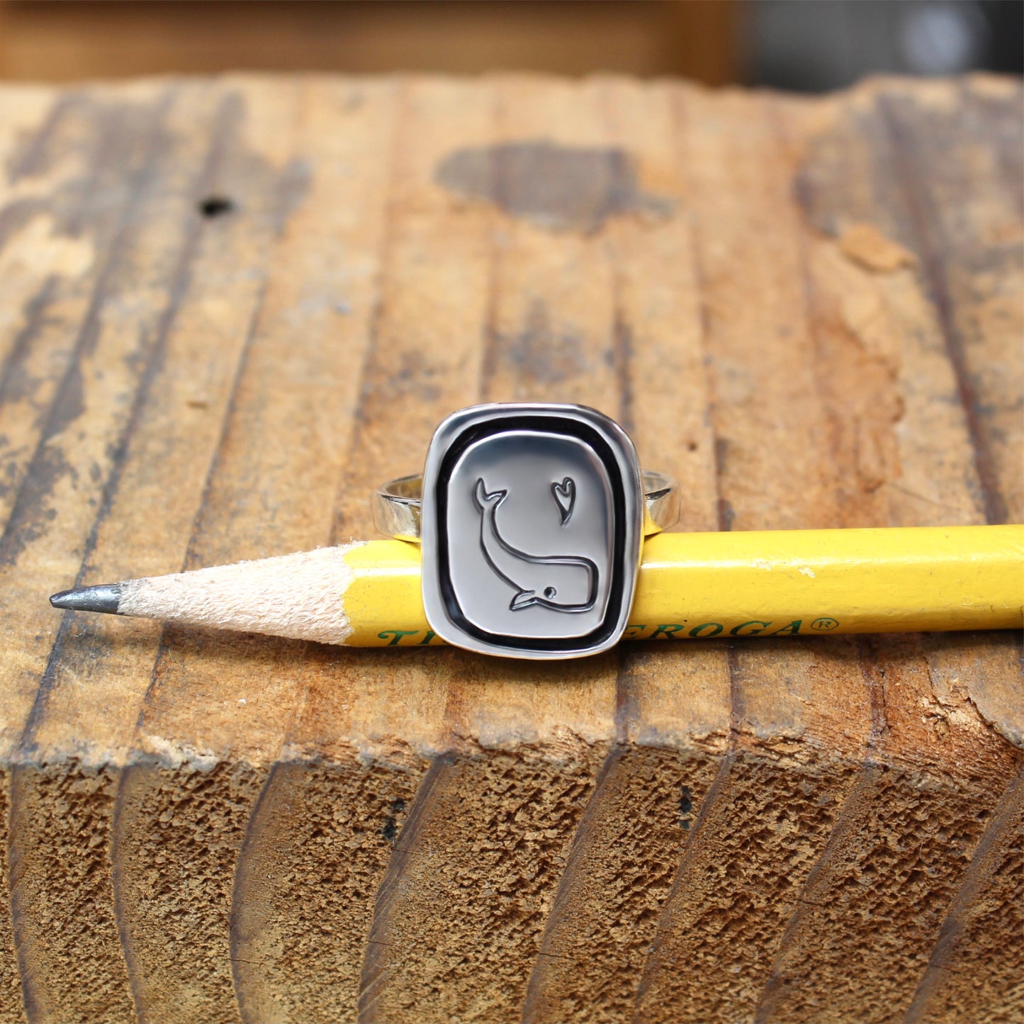 Sterling Silver Whale Ring in sizes 5 through 10