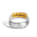 Wildflower Ring - Sterling Silver and Enamel Band Ring - Gift for the Wild One in Your Life