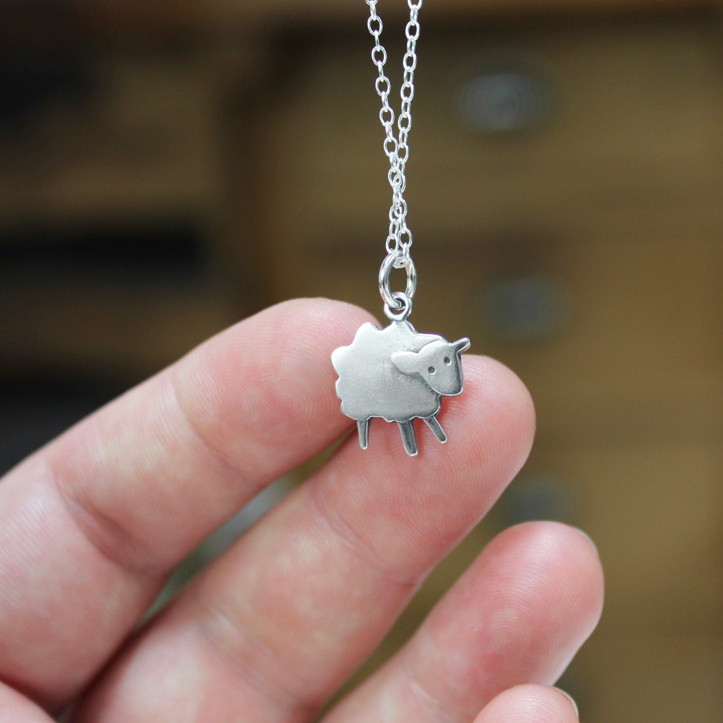 Sterling Silver Little Sheep Necklace - Lamb Jewelry