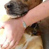 Sterling Silver Reversible "Dog Person" and "Talks to Dogs" Bracelet- Adjustable Stackable Dog Bracelet