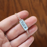 Sterling Reversible "hears music everywhere" and "sings along" Bracelet on Adjustable Link Chain - Gift for Musicians, Vocalist and Singers