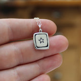 Sterling Silver Star Necklace - Bright Star Charm Pendant - Look Up and Shine Jewelry