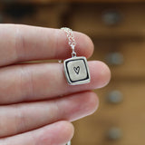 Sterling Silver Heart Necklace - Simple Heart Charm Pendant -Show your Love Gift Jewelry