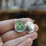 Sterling Silver Best Friends Earrings - Unusual Quirky Robot Friends - Friendship Gift Dangle Earring
