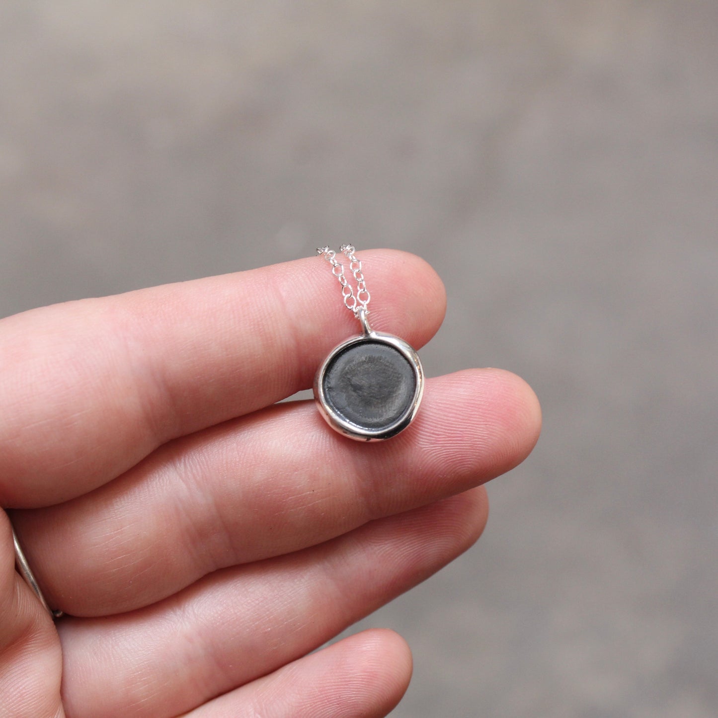 Modern Round Kingman Turquoise Pendant Necklace