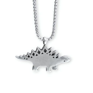 Stegosaurus Pewter Dinosaur Necklace