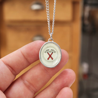 Build Necklace - Sterling Silver and Enamel Hammer and Nails Pendant