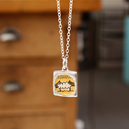San Francisco Golden Gate Bridge Reversible Sterling Silver and Enamel Necklace