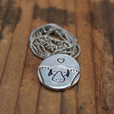 Platypus Love Pewter Necklace - Adorable Platypus Pendant on Adjustable Stainless Steel Box Chain
