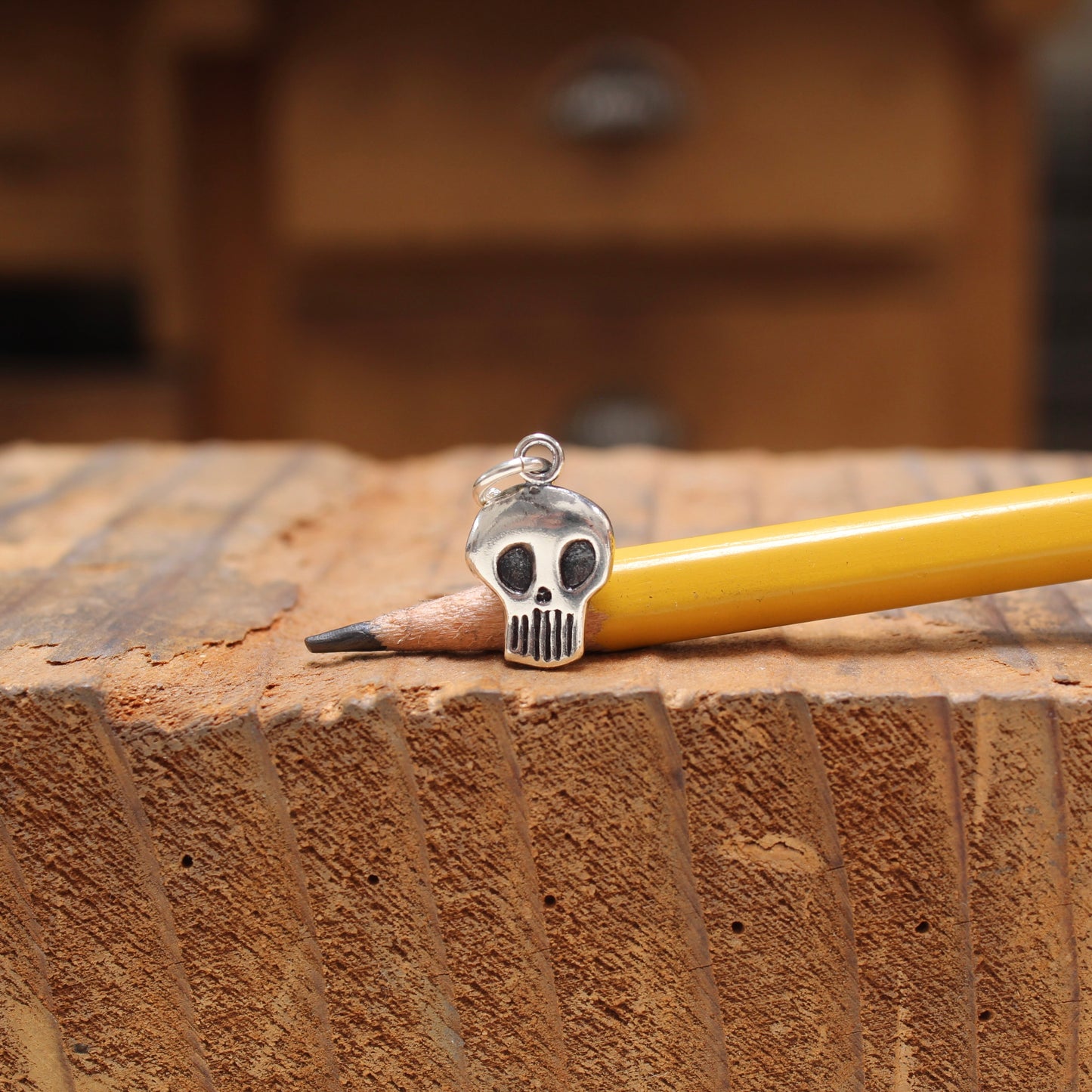 Sterling Silver Skull Necklace on an Adjustable Chain