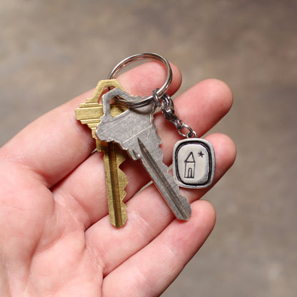 Sterling Silver Housewarming Gift Key Ring