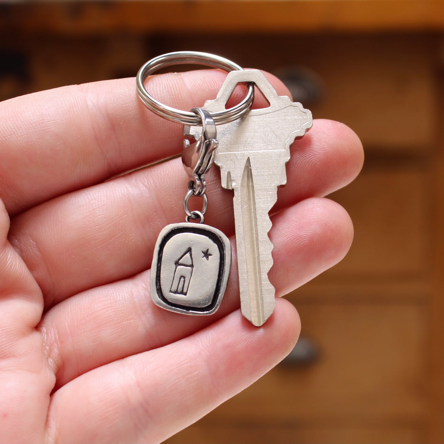 Sterling Silver Housewarming Gift Key Ring
