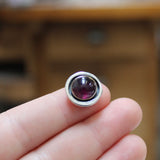 Modern Amethyst Pendant - Organic Round Amethyst Necklace