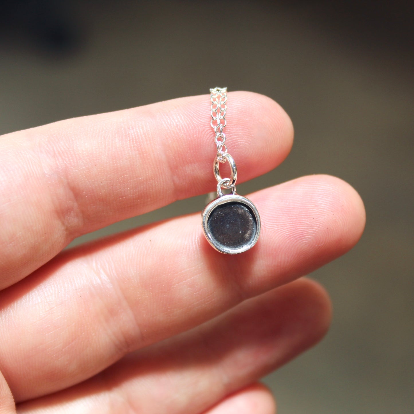 Dainty Bezel Set Carnelian Necklace - Small But Mighty