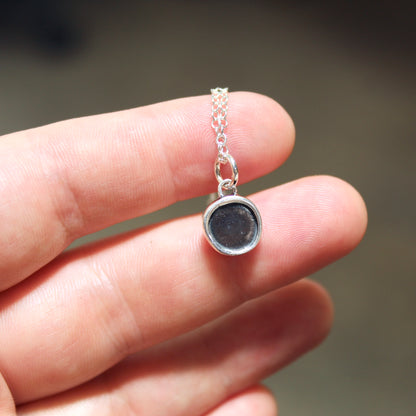Dainty Bezel Set Carnelian Necklace - Small But Mighty