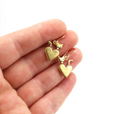 Gold Pocket Cat Charm Earrings