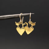 Gold Pocket Cat Charm Earrings