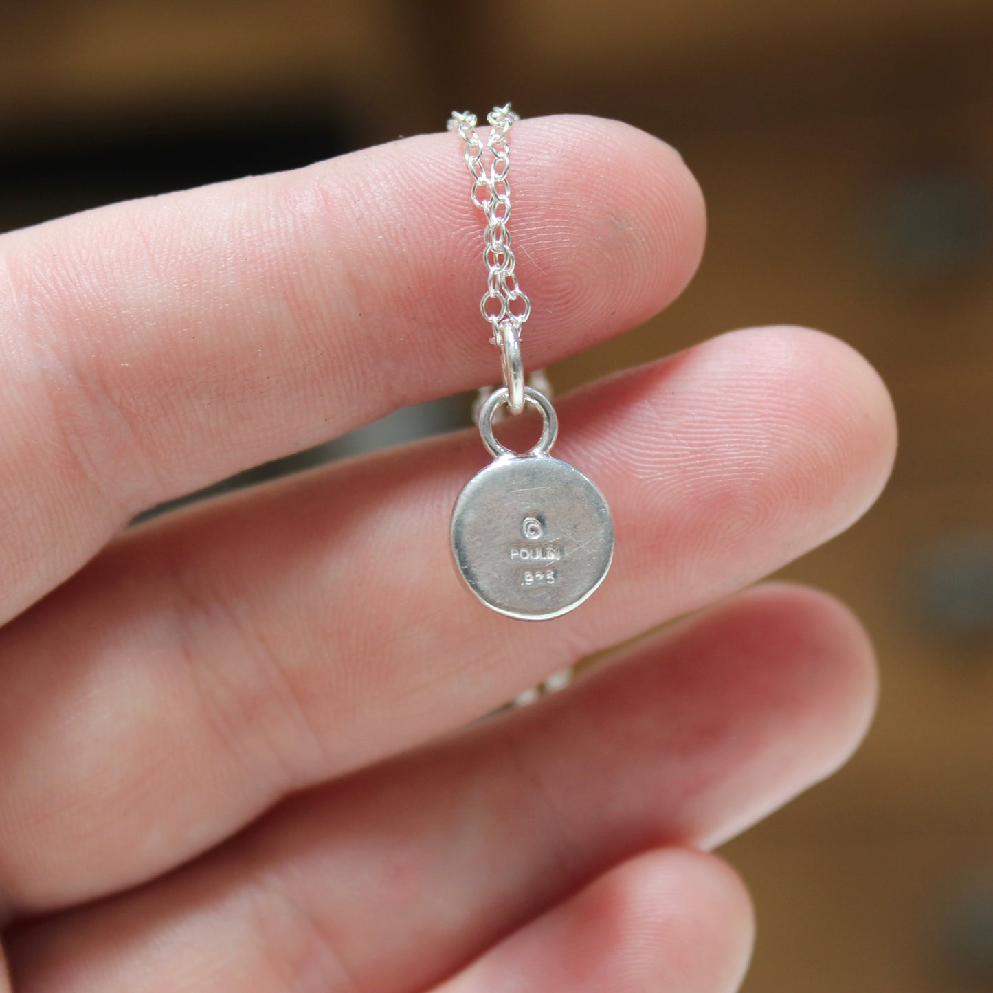 Tiny Pearl Necklace in a Sterling Silver Prong Setting