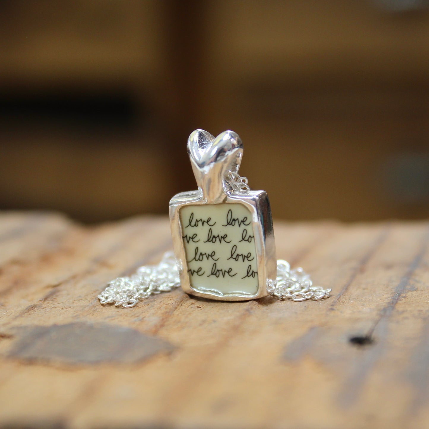 Anniversary Heart Necklace with Custom Number of Tally Marks