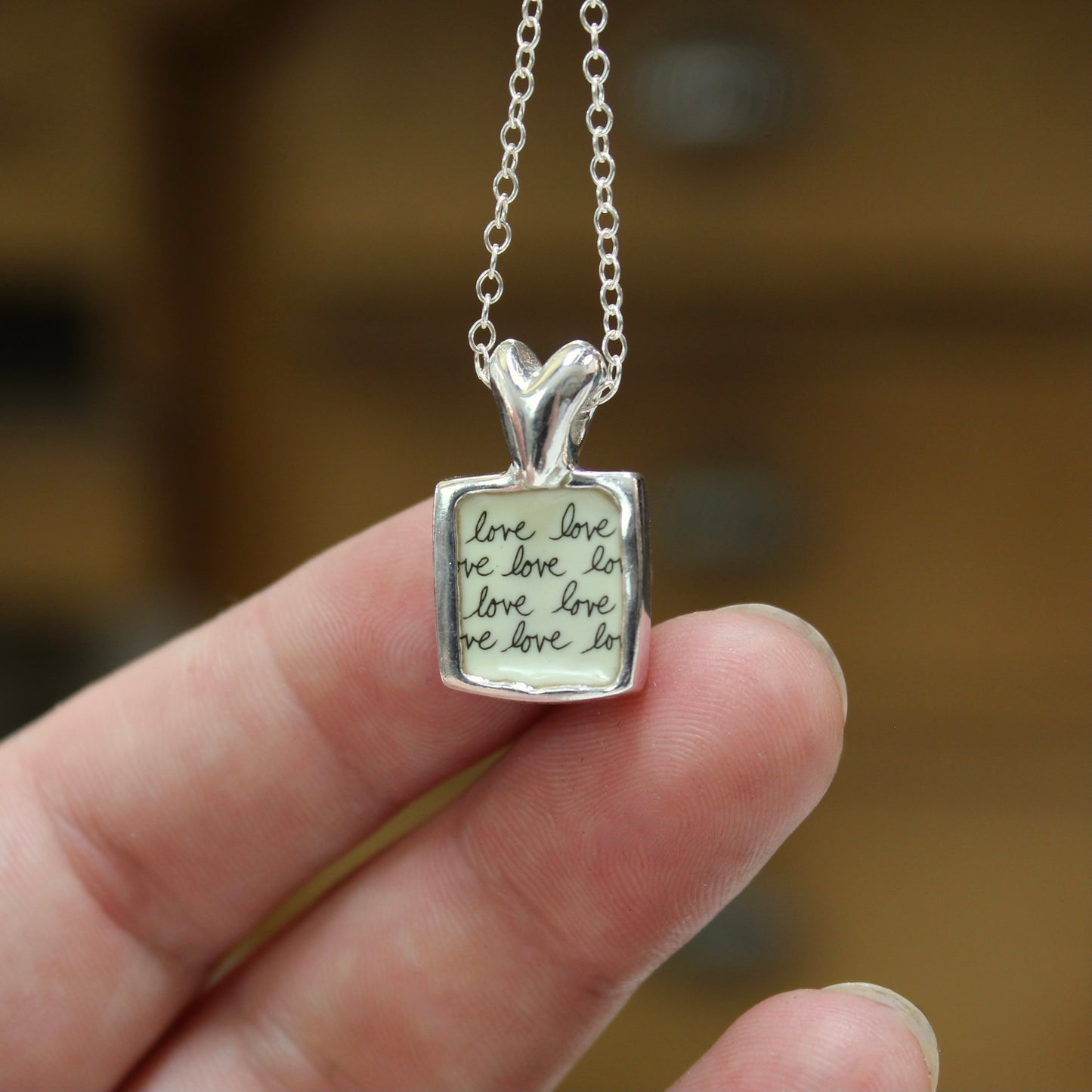 Anniversary Heart Necklace with Custom Number of Tally Marks