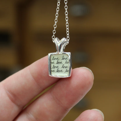 Anniversary Heart Necklace with Custom Number of Tally Marks