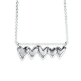 Sterling Silver Hearts on Parade Necklace