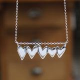 Sterling Silver Hearts on Parade Necklace