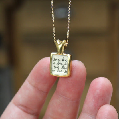 Gold Anniversary Necklace - 20 Year Anniversary Pendant on Gold Filled Chain