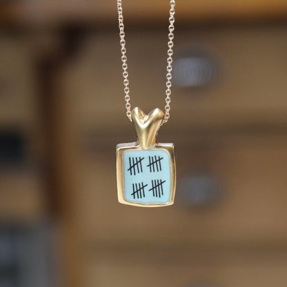 Gold Anniversary Necklace - 20 Year Anniversary Pendant on Gold Filled Chain