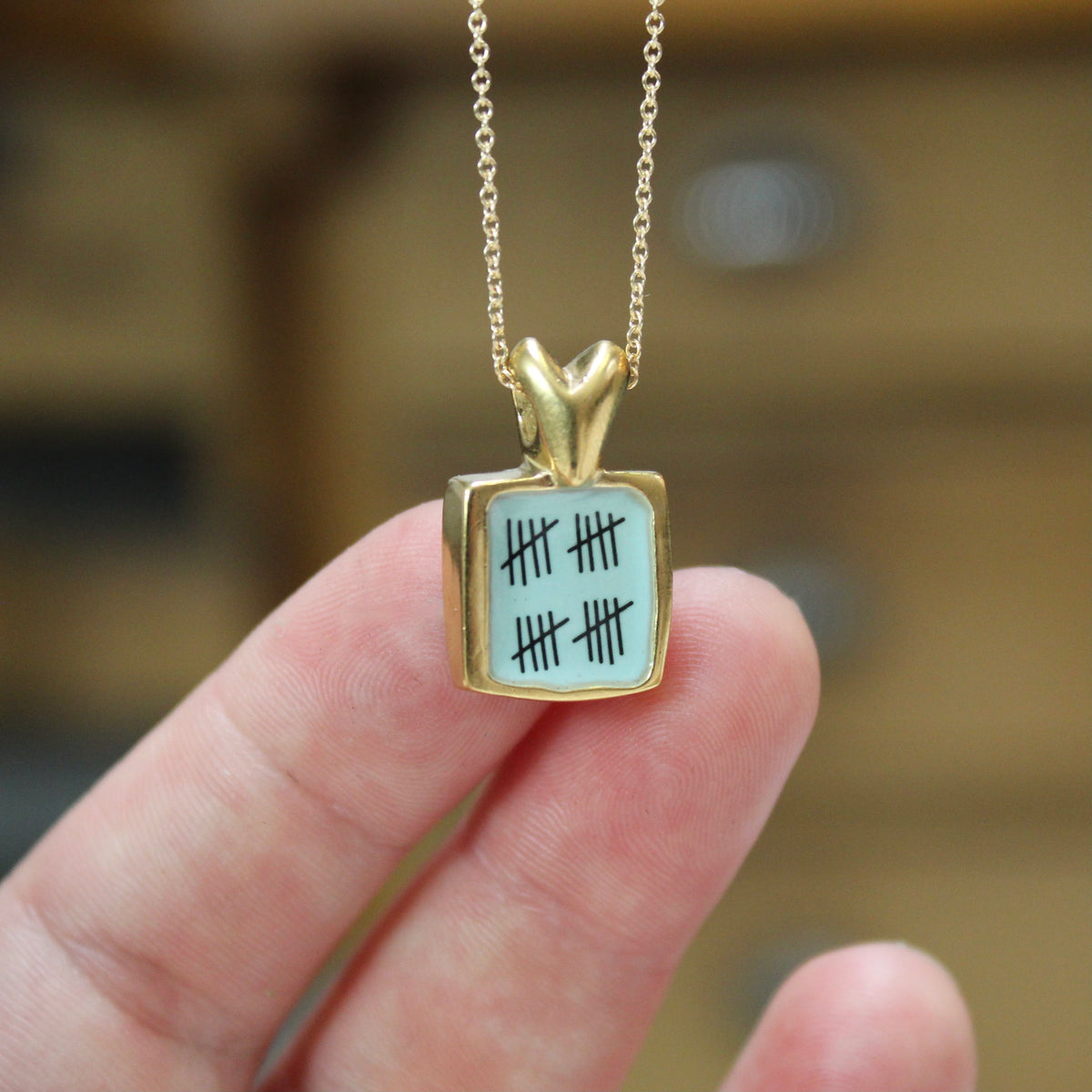 Gold Anniversary Necklace - 20 Year Anniversary Pendant on Gold Filled Chain