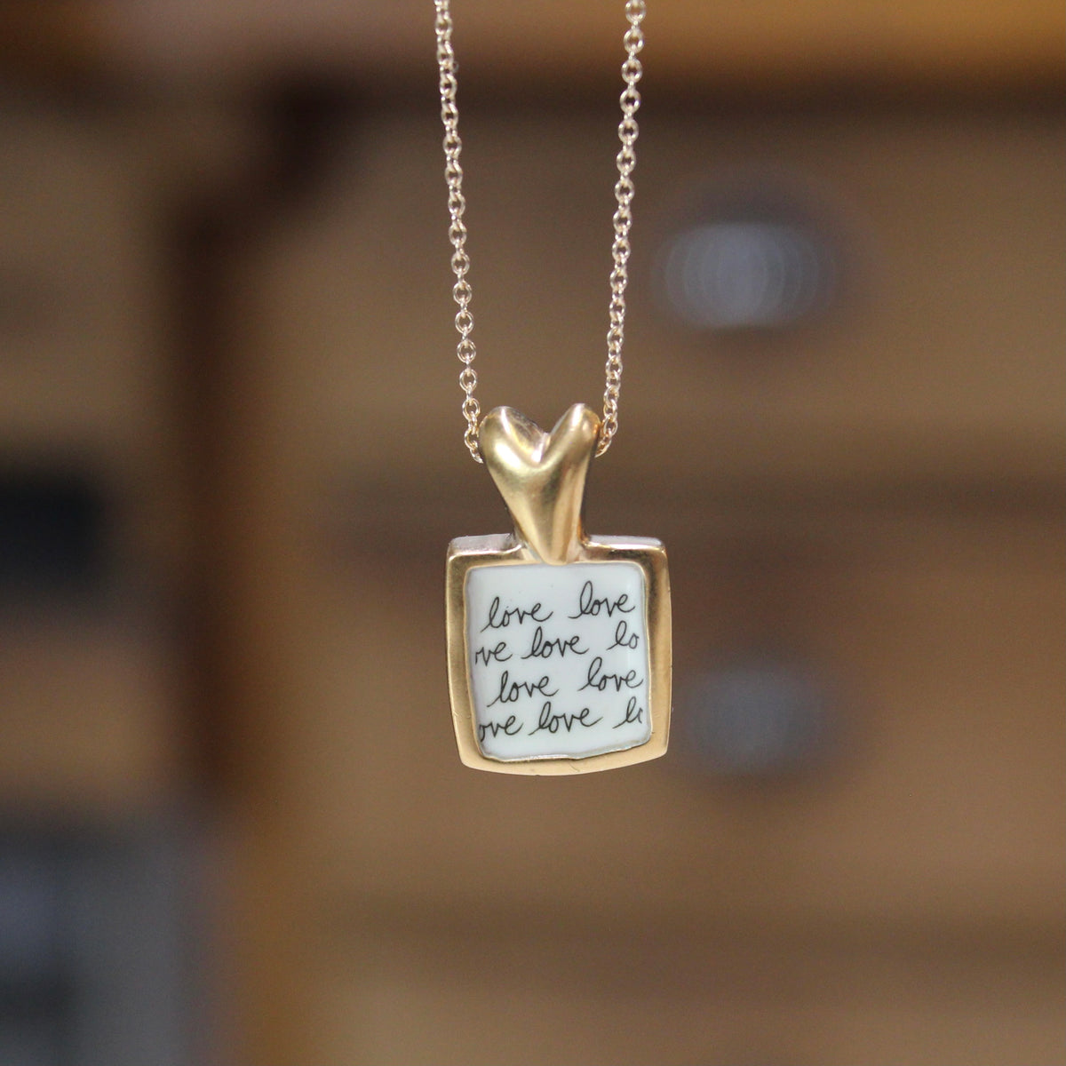 Gold Anniversary Necklace - 20 Year Anniversary Pendant on Gold Filled Chain