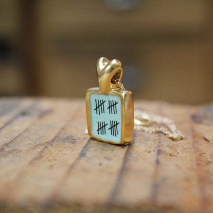 Gold Anniversary Necklace - 20 Year Anniversary Pendant on Gold Filled Chain