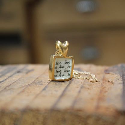 Gold Anniversary Necklace - 20 Year Anniversary Pendant on Gold Filled Chain