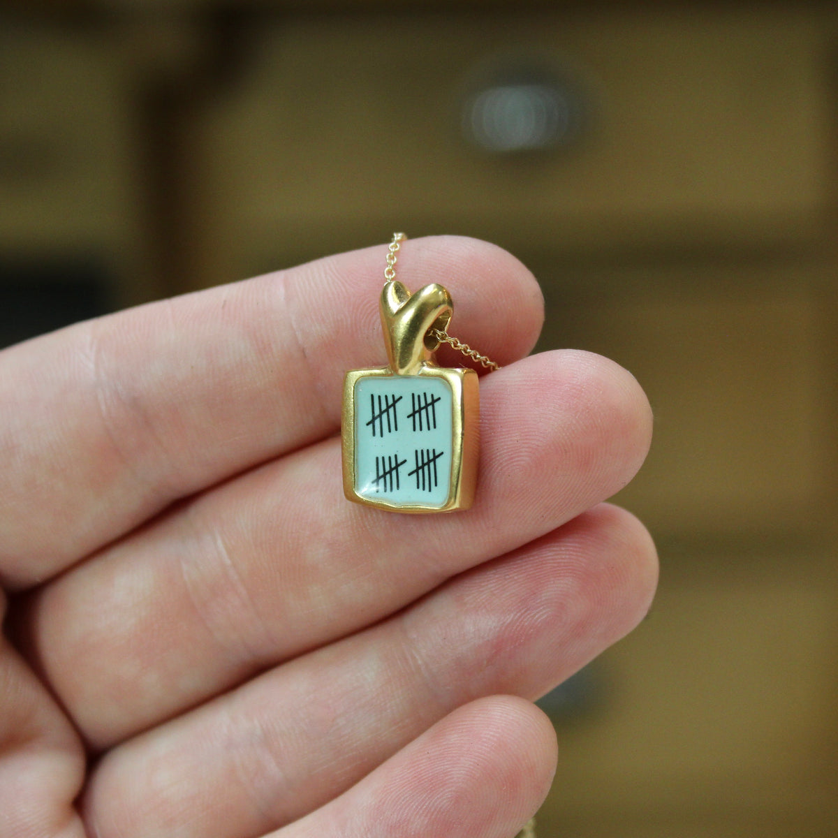 Gold Anniversary Necklace - 20 Year Anniversary Pendant on Gold Filled Chain