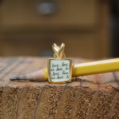 Gold Anniversary Necklace - 20 Year Anniversary Pendant on Gold Filled Chain