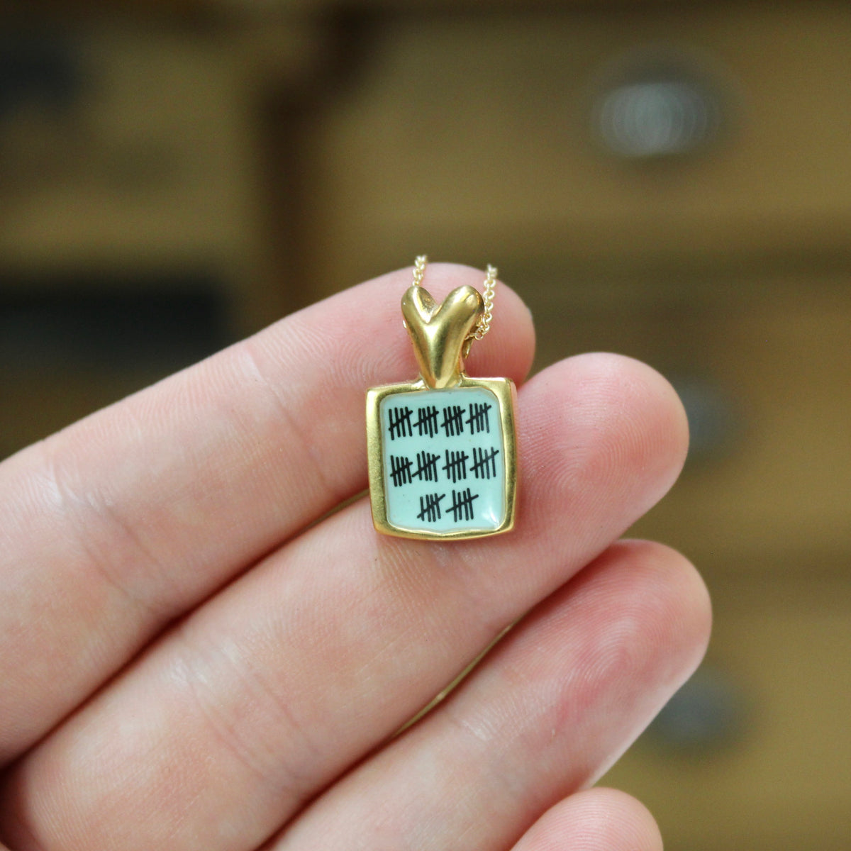 Gold Anniversary Necklace - 50 Year Anniversary Pendant on Gold Filled Chain