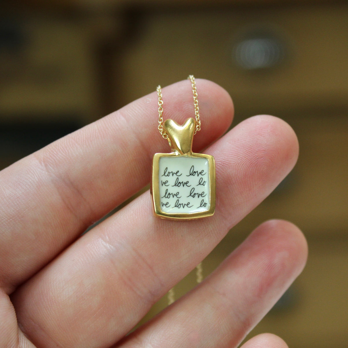 Gold Anniversary Necklace - 20 Year Anniversary Pendant on Gold Filled Chain