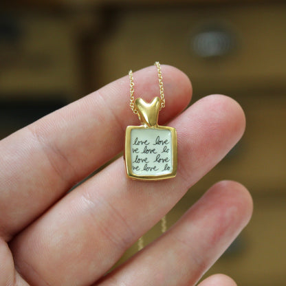 Gold Anniversary Necklace - 20 Year Anniversary Pendant on Gold Filled Chain