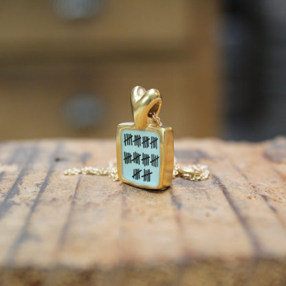 Gold Anniversary Necklace - 50 Year Anniversary Pendant on Gold Filled Chain