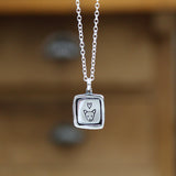 Sterling Silver Dog Charm Necklace - Puppy Pendant - Dog Jewelry