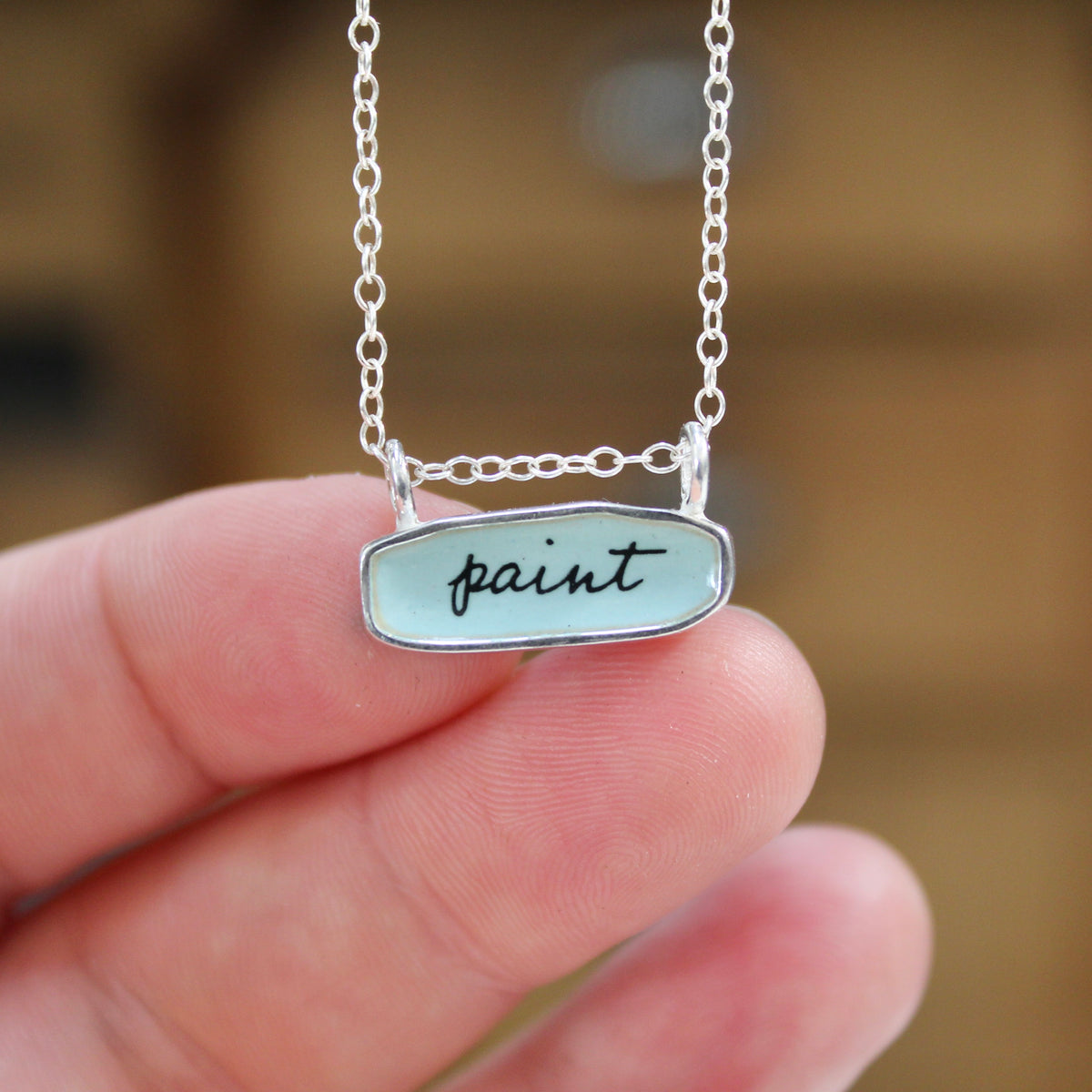 Reversible Paint Pendant Necklace for Artists and Painters