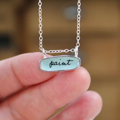 Reversible Paint Pendant Necklace for Artists and Painters