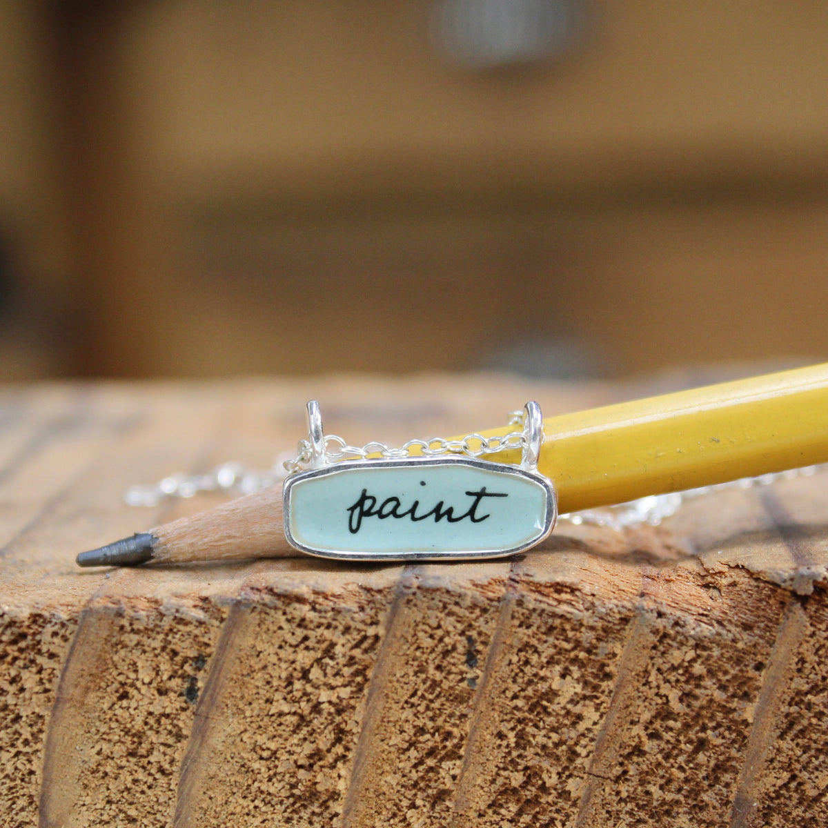 Reversible Paint Pendant Necklace for Artists and Painters