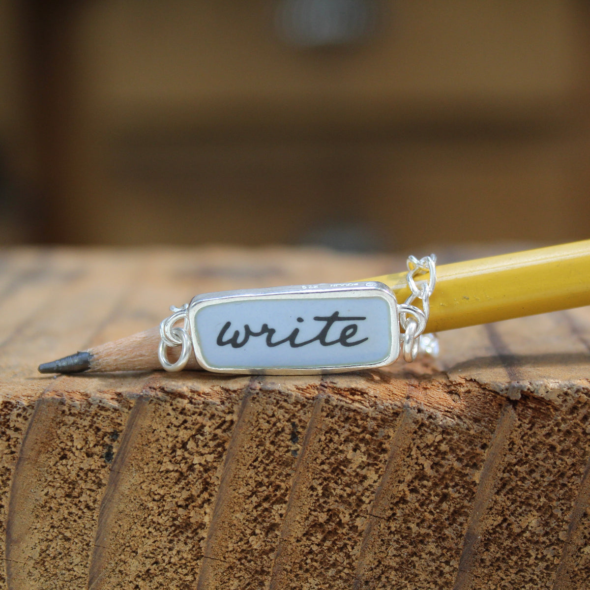 Reversible Write and Pencil Sterling Silver and Enamel Bracelet