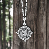 Sterling Silver Adventure Dog Charm Necklace - Silver Dog Pendant for Lost Dogs and Found Dogs on an Adjustable Sterling Chain