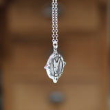 Sterling Silver Adventure Dog Charm Necklace - Silver Dog Pendant for Lost Dogs and Found Dogs on an Adjustable Sterling Chain