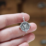 Sterling Silver Adventure Dog Charm Necklace - Silver Dog Pendant for Lost Dogs and Found Dogs on an Adjustable Sterling Chain