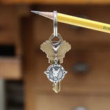 Sterling Silver Compass Dog Keychain - Good Luck For Lost Dogs - Gift to Celebrate Found Dog